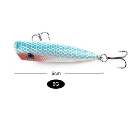 Simulation Hard Baits Lures Set 6 Cm For Saltwater And Freshwater - blue 6cm realistic hard bait lure with treble hooks for trout bass salmon