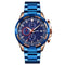 SKMEI Men's Stainless Steel Luminous Watch With Calendar blue stainless steel chrono with luminous hands and date