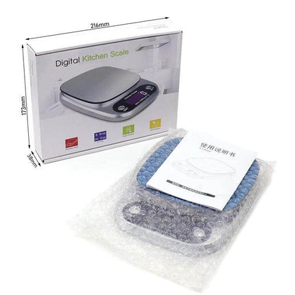 Small Multifunction Kitchen Scale For Home Baking, 3kg 0.1g - compact ABS body with stainless steel pan, digital display, ideal for precise baking and small items