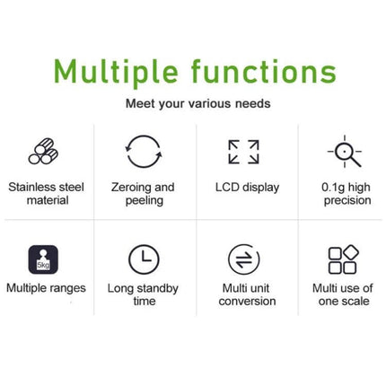 Small Multifunction Kitchen Scale For Home Baking, 3kg 0.1g - compact ABS body with stainless steel pan, 0.1g precision, LCD, tare, multi-unit conversion, long standby