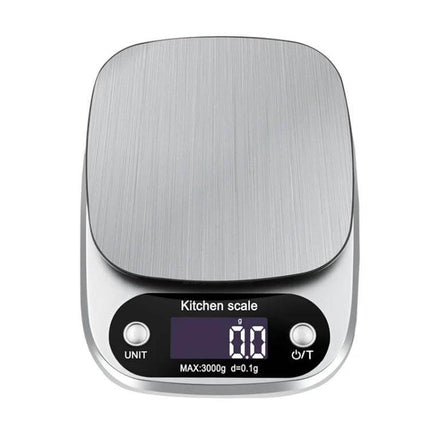Small Multifunction Kitchen Scale For Home Baking, 3kg 0.1g - compact stainless steel pan digital scale with ABS body and LCD display for precise baking