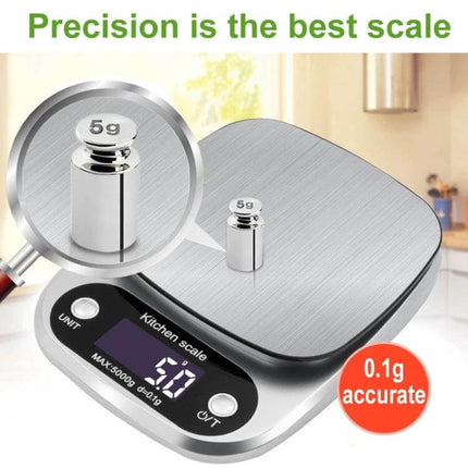 Small Multifunction Kitchen Scale For Home Baking, 3kg 0.1g stainless steel pan digital display 0.1g precision compact ABS body