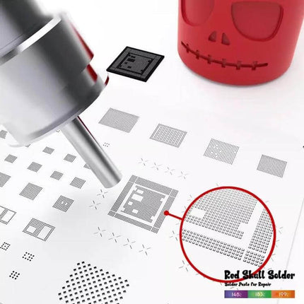 SNK Solder Paste For Electronics Repair, Low-Temp Tin Ointment applied to BGA stencil for precise mobile and PCB repairs