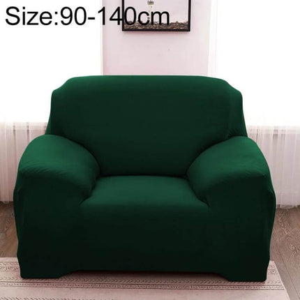Sofa Cover Set With Pillowcase For Single And Two Seater in dark green fitted over single armchair for pet and child protection