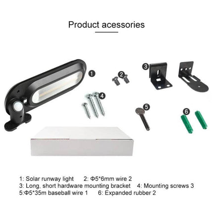 Solar Garden Lamp With Motion Sensor Waterproof Outdoor with mounting brackets screws wall plugs and hardware kit