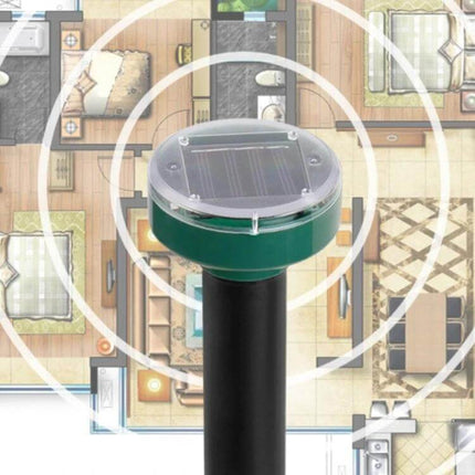 Solar Mouse Repeller Round Design For Patios And Gardens - solar-powered silent rodent deterrent stake for patios gardens and balconies