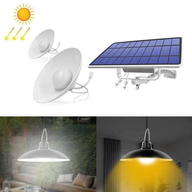 Solar Outdoor Landscape Light For Courtyard And Pathways Warm Light dual-head solar panel garden pathway warm glow, no-wiring outdoor illumination