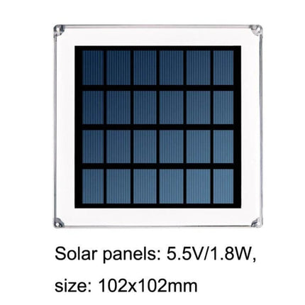 Solar Column Head Lamp For Yard, Waterproof Outdoor Lighting - square 5.5V/1.8W solar panel 102x102mm for garden column head lamp