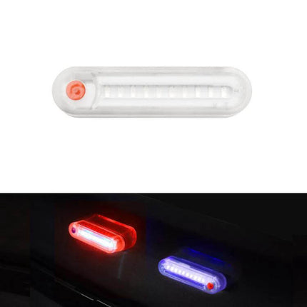 Solar-Powered Car Warning Taillights, Self-Adhesive mounted ABS LED warning taillight with solar panel for no-wiring rear visibility (red and blue glow)