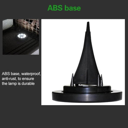 Solar Powered Garden Buried Lamp IP65 Waterproof for Walkways ABS base waterproof recessed path light with 300mAh battery