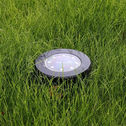 Solar Powered Garden Buried Lamp IP65 Waterproof for Walkways recessed solar path light in grass, low-profile outdoor walkway illumination