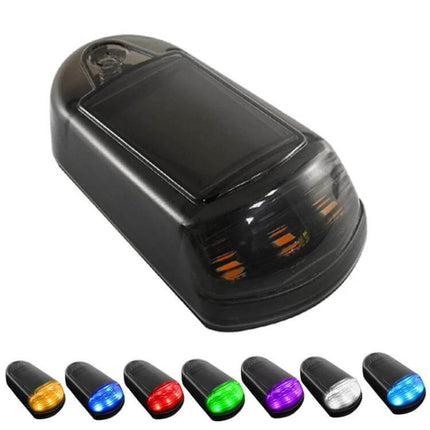 Solar-Powered Roof Warning Light - Yellow For Trucks compact waterproof solar beacon mounted on truck roof to boost visibility