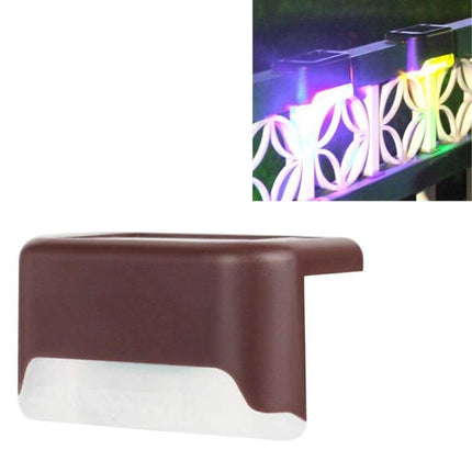 Solar Staircase Light For Outdoors Warm White Stairs Garden brown ABS IP65 solar step light for deck edges and garden paths