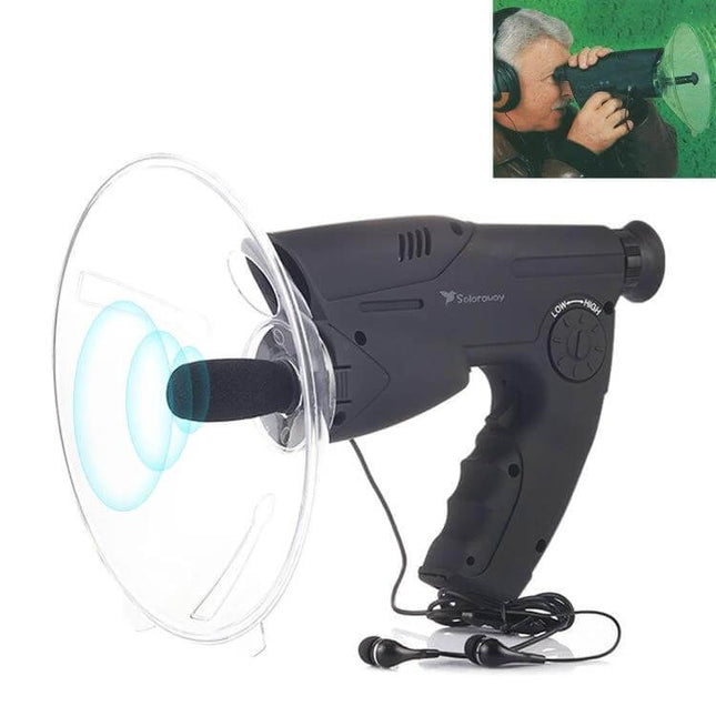 Solaraway Wildlife Observer Portable for Birds and Nature handheld parabolic audio scope with 8x optics and headphones for field observation