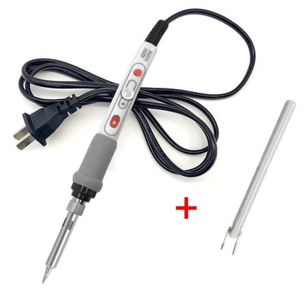 Soldering Iron For Electronics, Adjustable Temperature, US Plug with 100W ceramic core, adjustable 300–650°C, replacement tip included