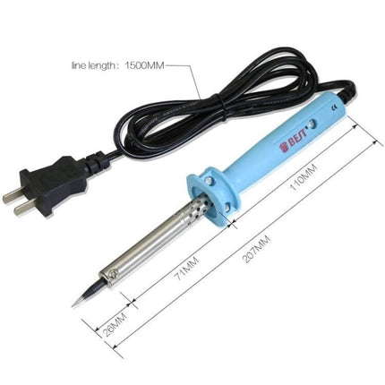 Soldering Iron For Electronics Repair At Home Lead Free compact handheld soldering iron for small PCB work with grounded cord and pointed tip