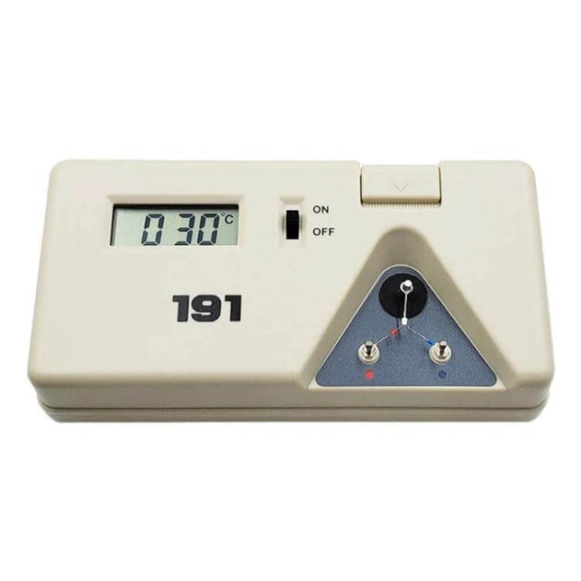 Soldering Iron Head Thermometer For Soldering Station compact battery-powered tip sensor with LCD display showing 030°C and control switch