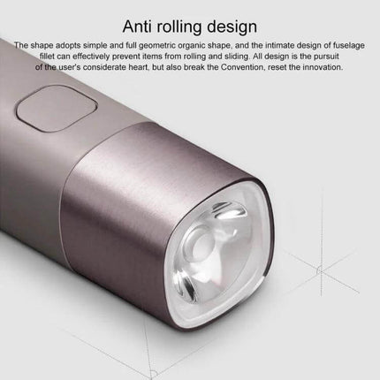 SOLOVE LED Flashlight USB Type C Portable Light for Everyday Use - compact anti-rolling USB-C rechargeable LED flashlight with 3000mAh battery