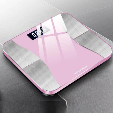 SONGYING Smart Body Fat Scale 260x260mm Battery For Daily Use - pink tempered glass body fat scale with LCD and metal electrodes