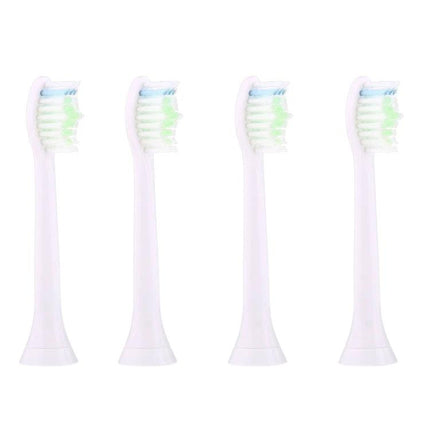 Sonicare Replacement Brush Heads 4 Pack for Philips Electric Toothbrush showing four soft-bristle replacement heads compatible with Philips Sonicare