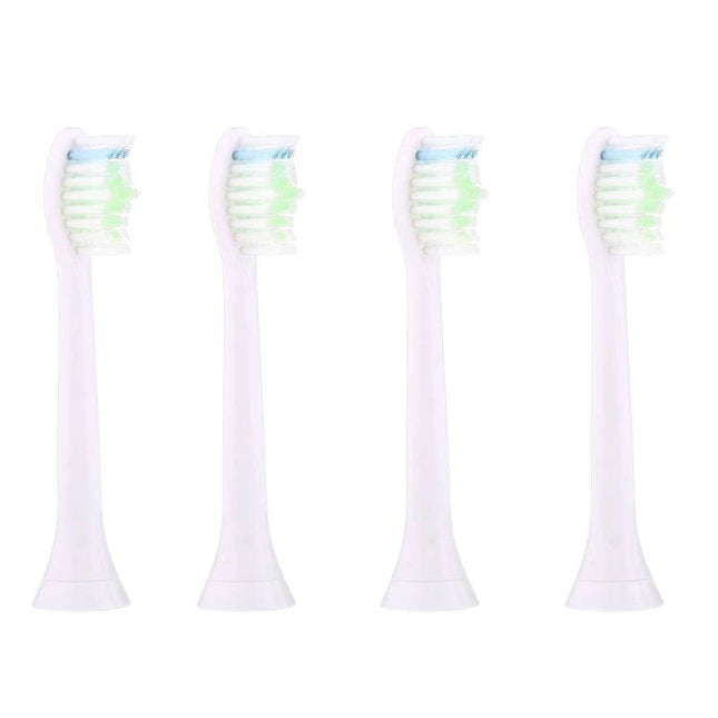 Sonicare Replacement Brush Heads 4 Pack for Philips Electric Toothbrush showing four soft-bristle replacement heads compatible with Philips Sonicare