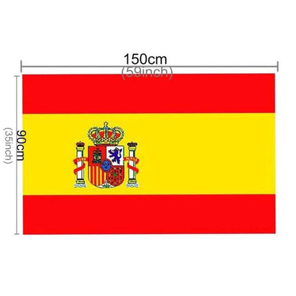 Spain Flag 150x90 Cm For Home Or Event Display Use - polyester large Spanish flag 150x90cm ideal for walls, events, celebrations, classrooms