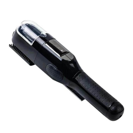 Split Ends Remover Hair Trimmer With Power Light For Dry Damaged Hair - black electric device with double-sided comb and power light for at-home touch-ups