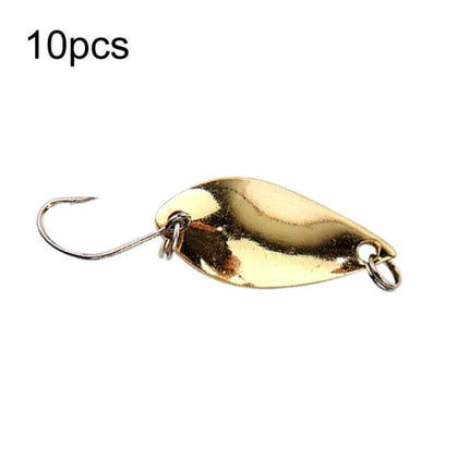 Spoon Lure Set With Single Hook Melon Sequins Pack - gold metal spoon lure with single sharp hook for freshwater fishing, durable corrosion-resistant construction