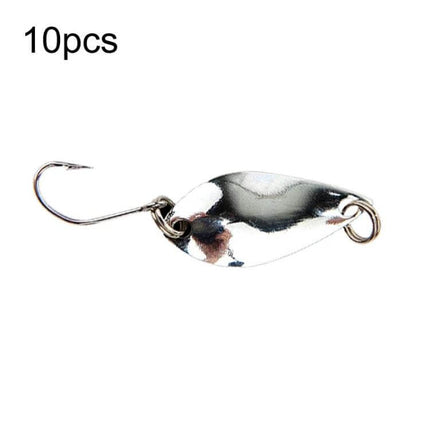 Spoon Lure Set With Single Hook Melon Sequins Pack - metal spoon lure with single sharp hook for freshwater Qiaozui Makou Tilapia fishing