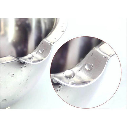 Stainless Steel Chocolate Melting Pot For DIY Baking compact stainless double boiler liner with water droplets on handle
