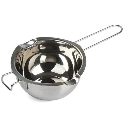 Stainless Steel Chocolate Melting Pot For DIY Baking - compact 26.5cm double boiler liner with long handle for melting chocolate, butter, cheese