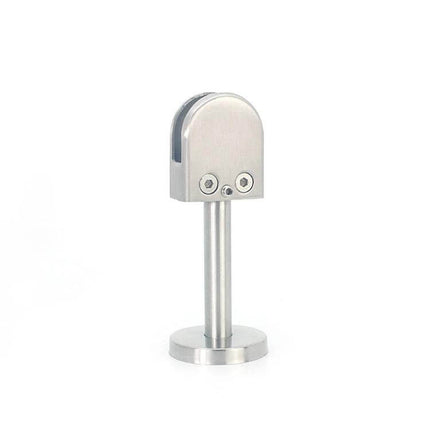 Stainless Steel Fish Mouth Clip With Support Rod 14x60mm – sanding finish clip and rod for securing glass panels, indoor and semi-outdoor railings