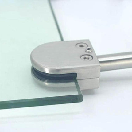 Stainless Steel Fish Mouth Clip With Support Rod 14x60mm securing glass panel with brushed finish 201/304 stainless steel clip for railings