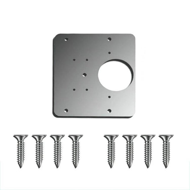 Stainless Steel Hinge Repair Kit For Wooden Doors, Easy To Install - 9x8cm stainless plate with screw set for repairing loose hinge plates