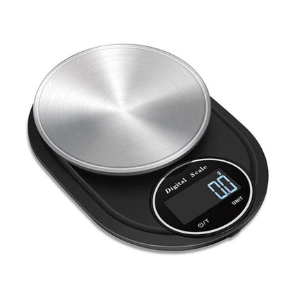 Stainless Steel Kitchen Scale For Everyday Home Use - compact digital scale with 13cm stainless pan, tare, multiple units, ideal for spices and baking