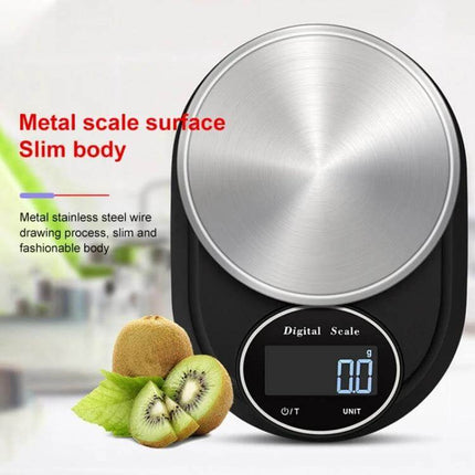 Stainless Steel Kitchen Scale For Everyday Home Use — compact digital scale with 13cm stainless weighing pan and tare function
