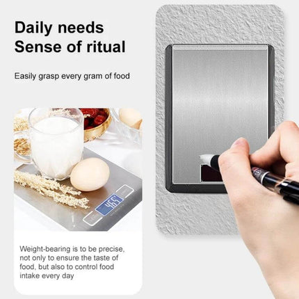 Stainless Steel Kitchen Scale With Large Pan For Everyday Baking - compact stainless steel scale with large pan, backlit LCD and touch controls