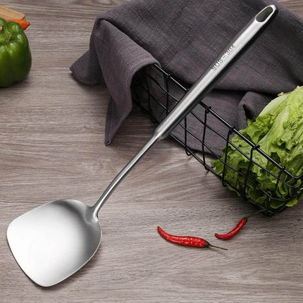 Stainless Steel Kitchen Utensil Set With Hollow Handles For Cooking - 304 stainless steel turner with hollow handle and hanging hole