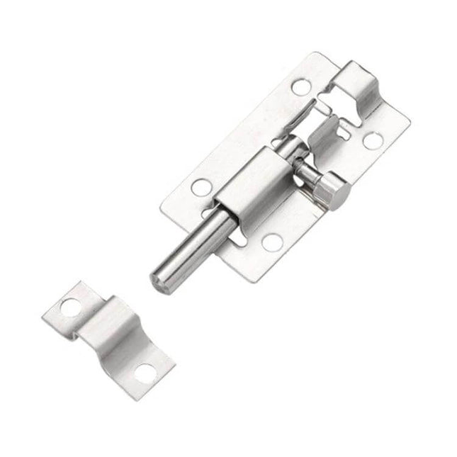 Stainless Steel Latch Door Bolt For Bathroom And Window - 2 To 12 Inch, brushed stainless finish slide bolt for interior doors and small windows