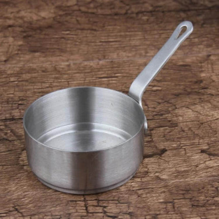Stainless Steel Sauce Handle Mini Pot Size S For Everyday Cooking - compact matt-finish 9.5x5.3x5cm saucepan for sauces