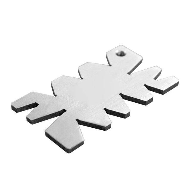 Stainless Steel Screw Thread Cutting Angle Gauge For Metalworking compact stainless steel V‑slot tool angle checker for lathes, 29°–65° quick reference