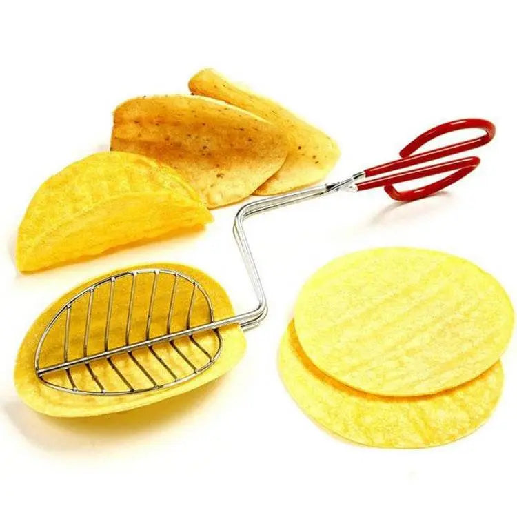 Stainless Steel Taco Tortilla Crust V-Shaping Tool 5 Inch Clip 