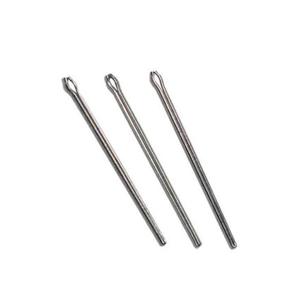 Stainless Steel Watch Link Pins And Cotter Bars 6-23mm, 2 Sets - close-up of three stainless steel cotter pins for watch band repair