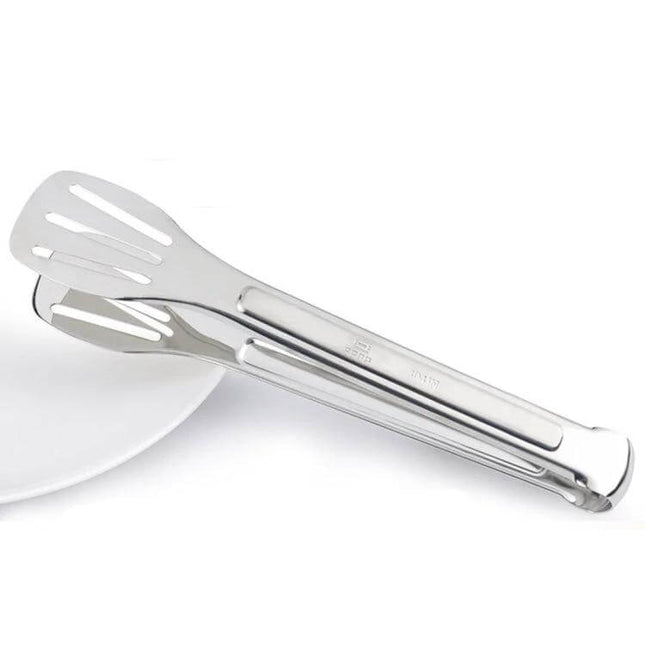 Stainless Steel Barbecue Clip Tongs 24cm All In One Kitchen Tool - compact 24cm stainless steel grill and kitchen tongs for flipping and serving