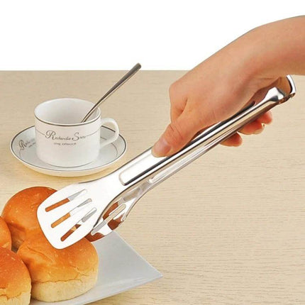 Stainless Steel Barbecue Clip Tongs 24cm All In One Kitchen Tool - compact 24cm stainless steel tongs lifting rolls and pastries