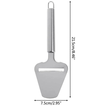 Stainless Steel Cheese Slicer Shovel For Daily Kitchen Use - professional stainless steel slicer with round handle for hard or soft cheese, 21.5cm