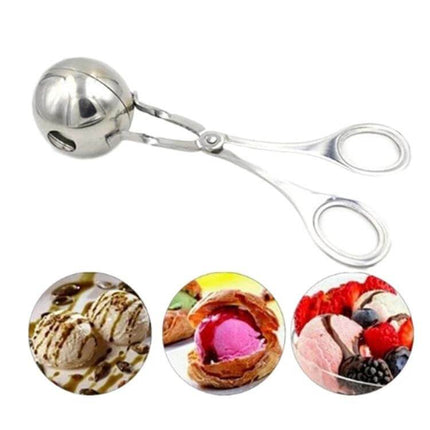 Stainless Steel Meatball Maker Clip For Easy Home Meals - mirror-polished stainless steel scoop and clip for uniform meatballs and portions