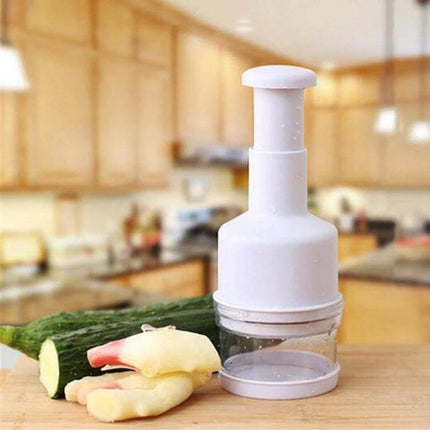 Stainless Steel Onion Cutter Slicing Onions, Ginger Garlic 22x8x8cm compact press chopper with double Z cutter for minced onions garlic ginger