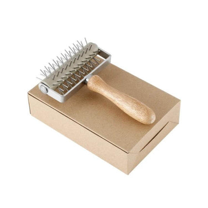 Stainless Steel Rolling Pin With Wooden Handle For Pizza And Snacks on box, 430 stainless barrel and wooden handle for dough shaping