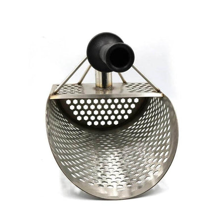 Stainless Steel Sand Shovel For Gold Panning And Beach Exploration - perforated 304 stainless scoop with rubber handle for beach sifting and snorkeling